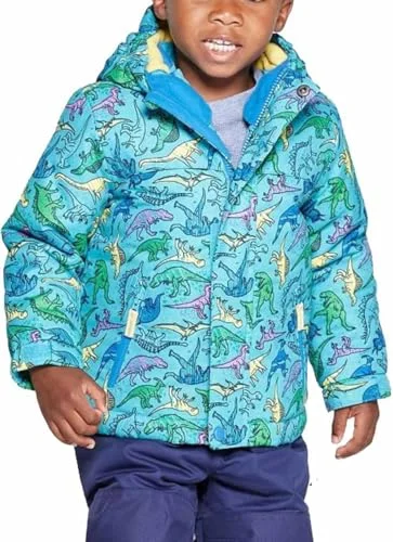 Boys Dinosaur Slipper Boots — boys printed 3-in-1 jackets (dino blue