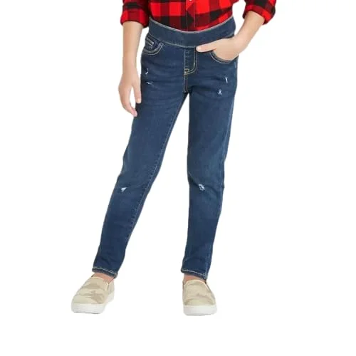 Mid-Rise Pull-On Jeggings — dark