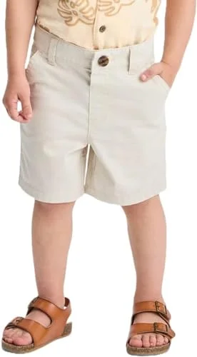 Toddler Pull-On Woven Shorts — baby 12 tan)