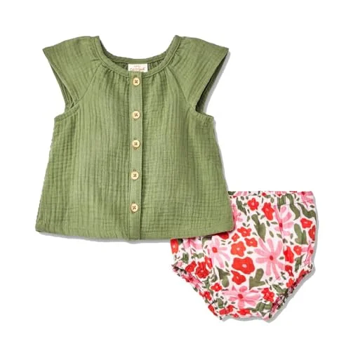 Baby Gauze Top & Shorts Set — newborn)