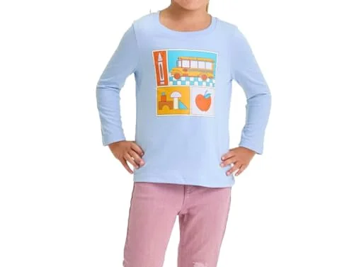 Baby Graphic T-Shirt — light blue bus)