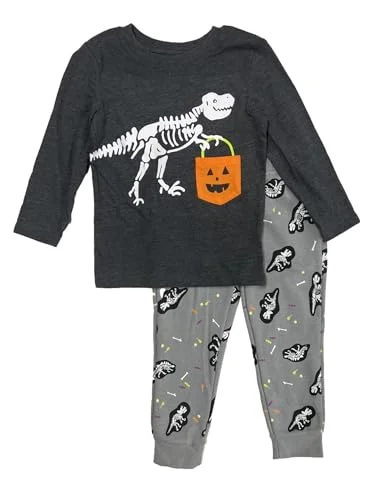 Toddler Boys T-Rex Dinosaur Halloween Long Sleeve Shirt & Sweat Pants 18m